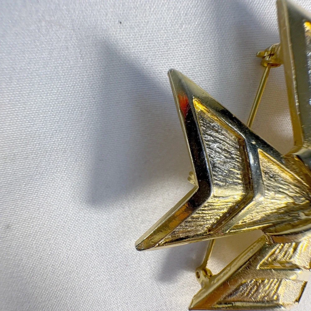 Vtg KJL‎ Kenneth Jay Lane Maltese Cross Brooch Pin 2.5